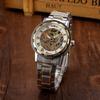 18 Colors Winner Men'S Fashion Business Casual Hollow Room Gold Strap, Manual Mechanical Watch