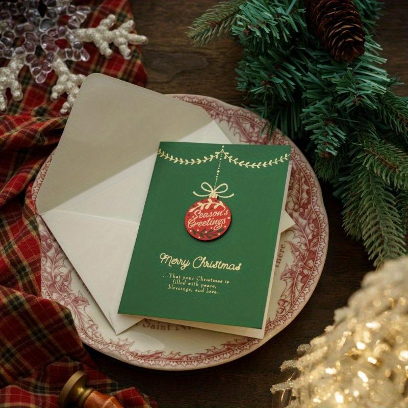 4pcs Retro Christmas Eve Cards Gifts Festivals Christmas Handwritten Cards  Thank You Cards