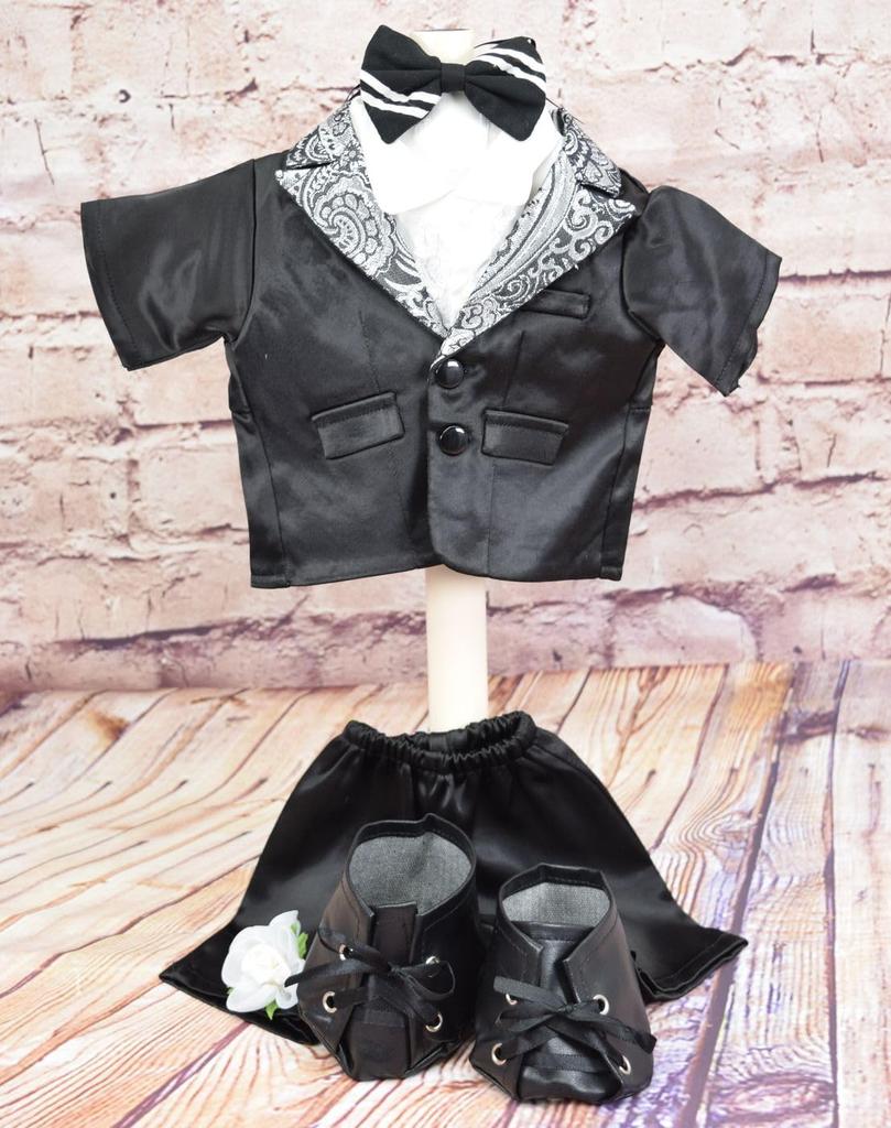 Teddy Bear Mail Order Alice Duffy & ShellieMay Dress-Up Costume Wedding Dress & Tuxedo (No Body) for Size S (107 Tuxedo Only)