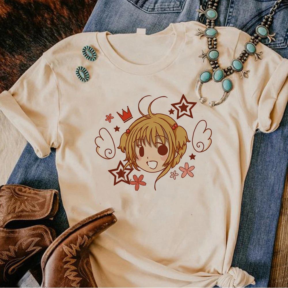 Cardcaptor Sakura t-shirts women designer tshirt female Japanese manga y2k clothes