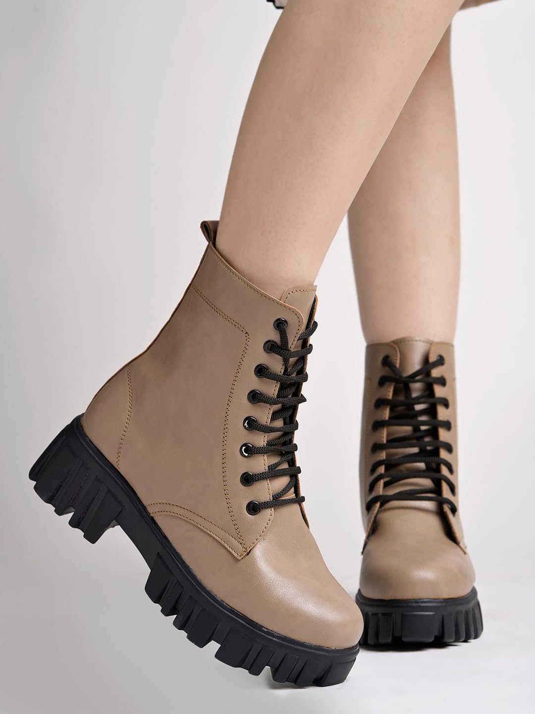 Shoetopia Женские короткие ботильоны на массивном каблуке с нескользящей подошвой удобные модные ботильоны на щиколотку Мягкая амортизирующая подошва Для повседневной носки вечеринок и зимы EU39 23CM дубильная кора 2240₽