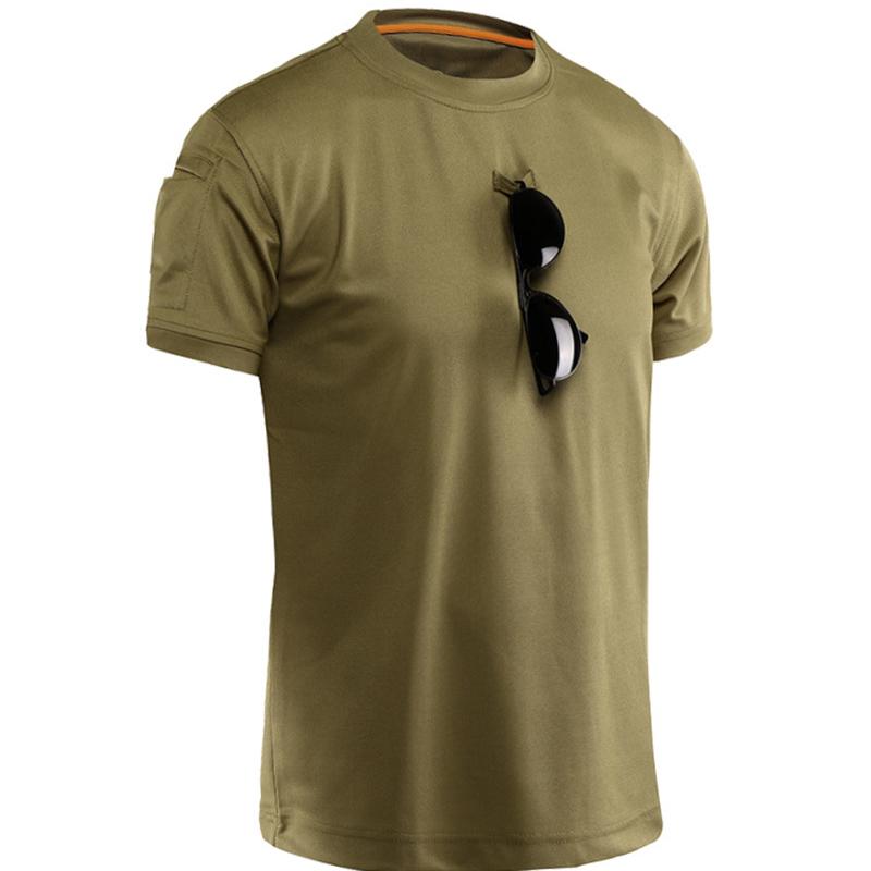 IELGY Outdoor T-shirt Men's Loose Large Size Casual Short-sleeved Stretch And Quick-drying Camouflage Training T-shirt Outdoor Short-sleeved Men