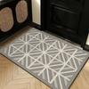 Entry Door Floor Mat Light Luxury Geometric Porch Scraping Mud Rubbing Soil Easy To Take Care Of Foot Pad Door Wear-Resistant Non-Slip Silk Ring Floor