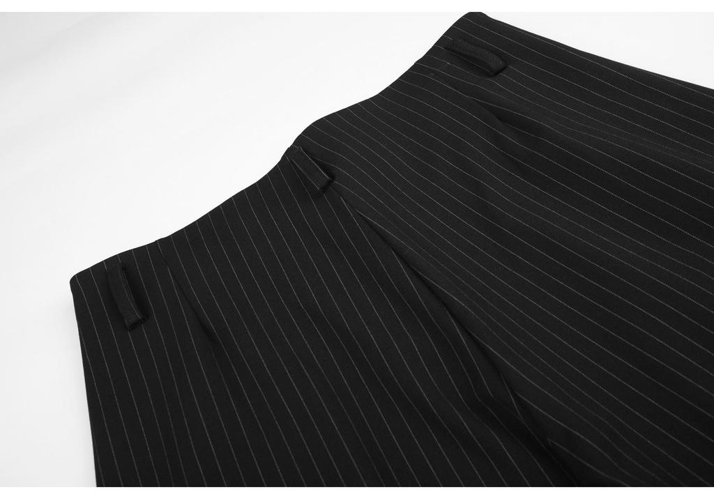 11KN Striped Wide-Leg Trousers for Men and Women - Loose, Versatile, Pleated, Casual Old Money Style