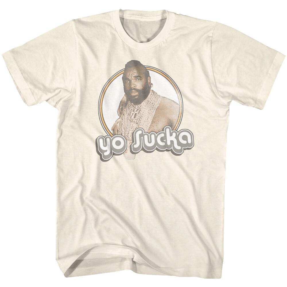 Mr T Yo Sucka Circle Framed Photo Men T Shirt The A Team B.A. Baracus XL