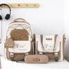 Three-Piece Backpack Set Color Block Student Schoolbag Girl Large Capacity Backpack