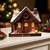 Forniture per Feste Stagionali Ornamento Casa Luminosa di Natale, Decorazione da Tavolo in Legno a LED per Ornamenti Artigianali Fai-da-te, Esposizione Villaggio Festivo, Illumina Festivo