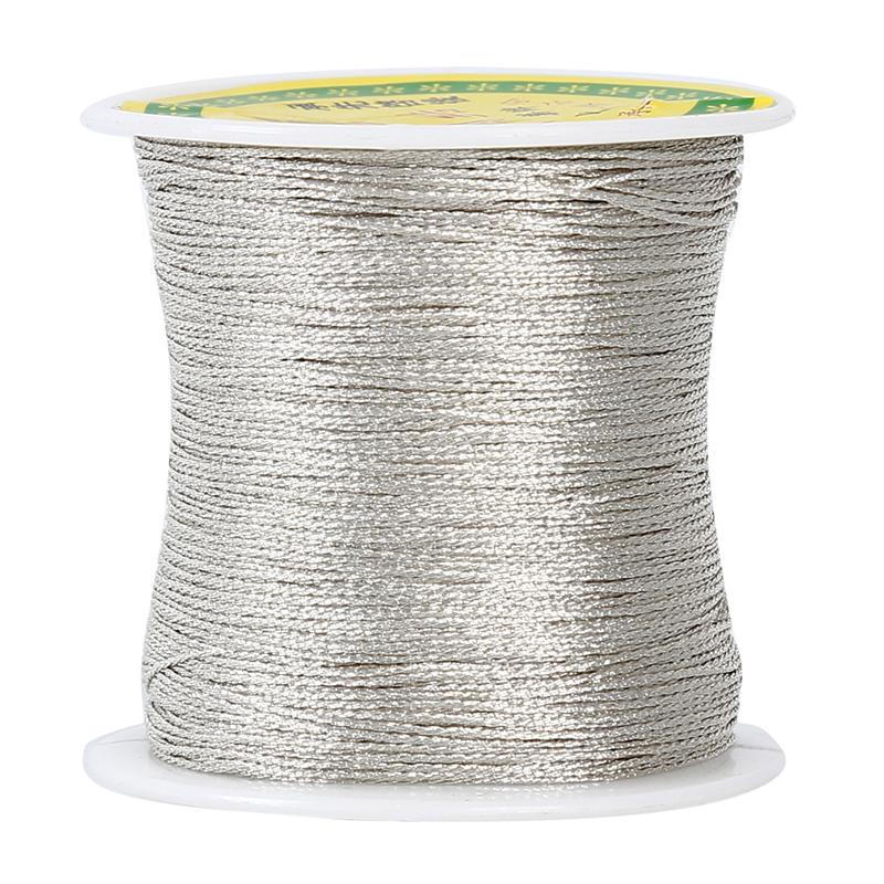 120M Gold Silver Thread Embroidery Thread Line DIY Jewelry Making String Materials Accessories Bracelet Weaving Decorative