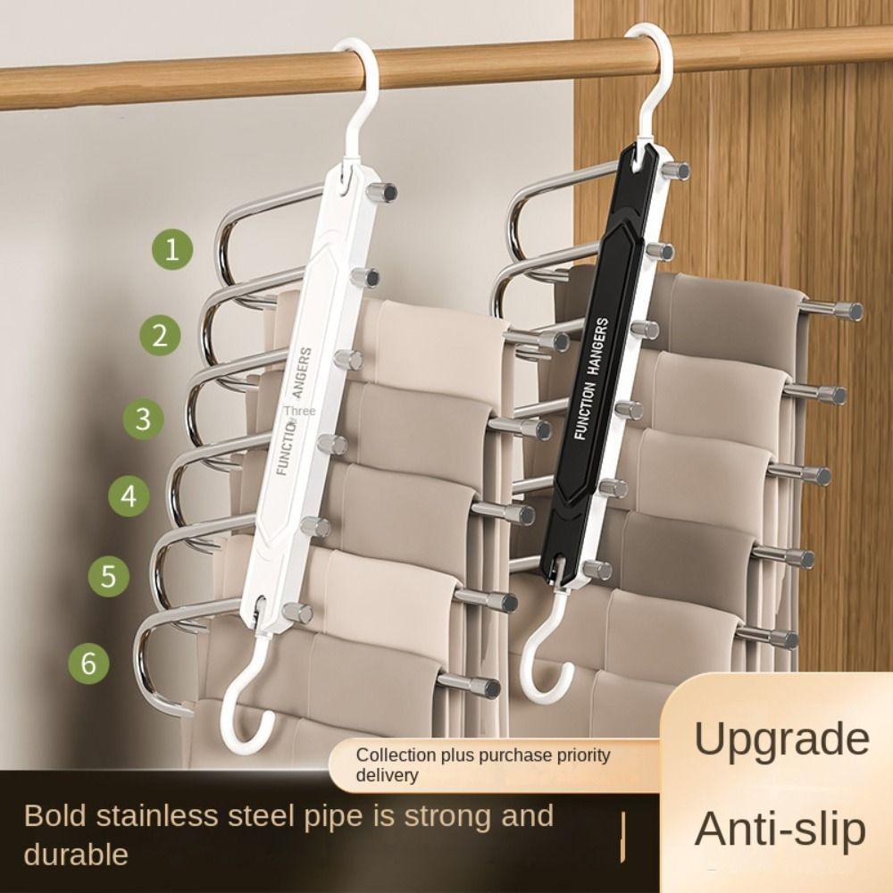Folding Magic Trousers Rack Multi-layer Clothes Drying Rack Pants Rack  Clothes