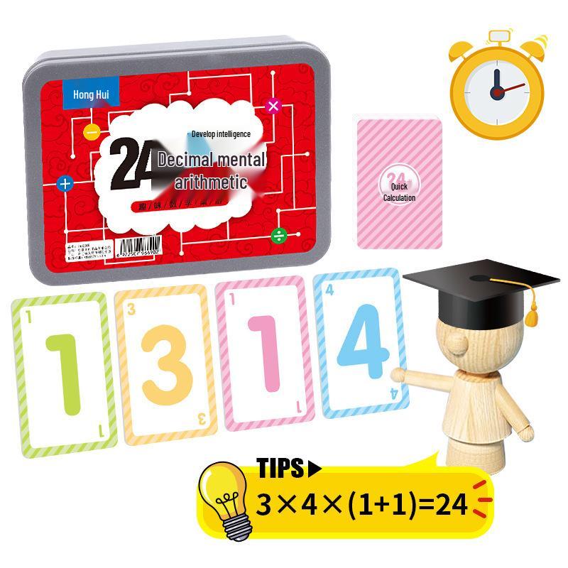 24-Point Math Cards: Fun and Educational Mental Math Game for Primary Students Speed Math 24-Point, 42 Cards