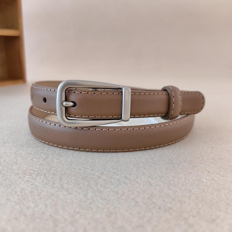 Fashionable Twolayer Leather Waist Belt For Women With Durable Alloy Buckle For Daily Use