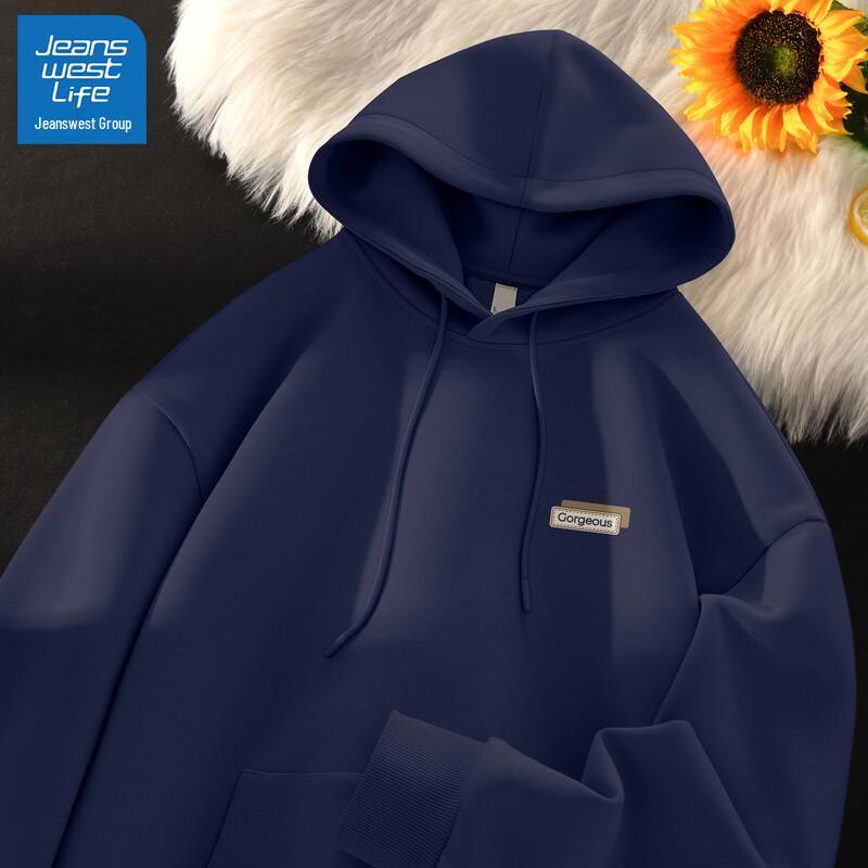 JEANSWEST LIFE Men's American Retro Hooded Pullover Sweatshirt