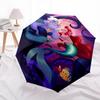 Mermaid Themed Automatic Opening and Closing Umbrella, Brightly Colored 8-rib Portable Umbrella, Suitable for Men and Women, A Perfect Gift for Christ