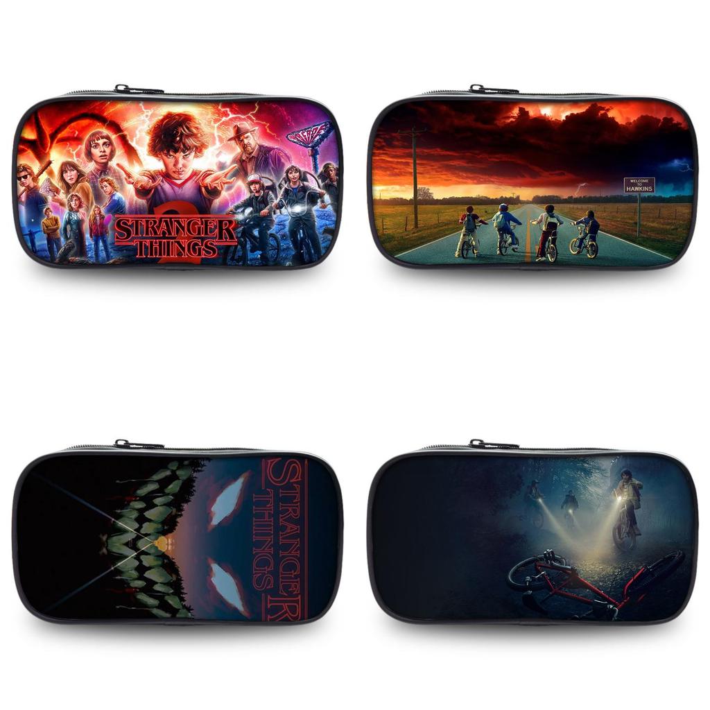 Stranger Things Pencil Case With Nylon Material For Students And Kids