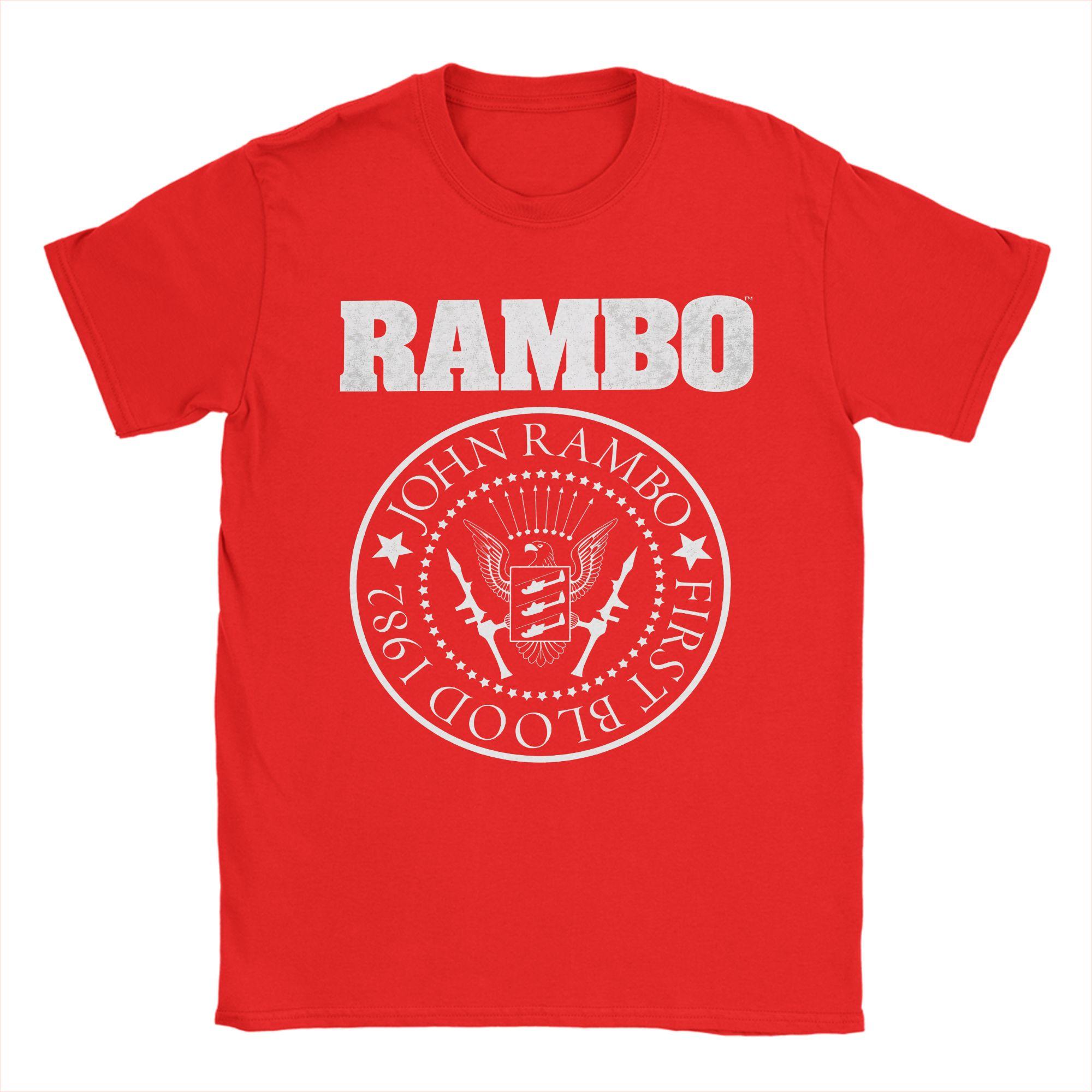 Mens TShirt First Blood Rambo 1982 Seal T Shirts Harajuku Summer Tee Shirt Streetwear 100 Cotton Clothes Plus Size 6XL S