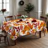Autumn Pumpkin Maple Leaves Tablecloths For Table Decoration Fall Thanksgiving Harvest Rectangle Table Cloth Kitchen Party Decor