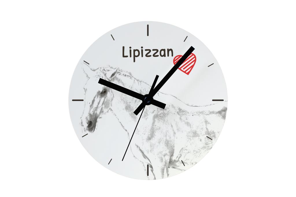 Lipizzan – Wall clock with a horse, shelf clock with a print | Art-Dog