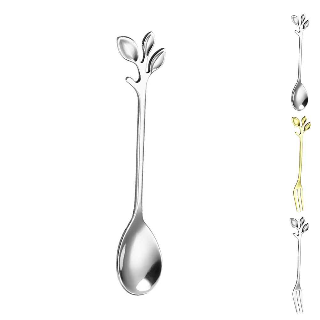 Nerezová ocel Tvar listu Kávová dezertní lžička Čajová lžička Vidlička Domácí lžíce