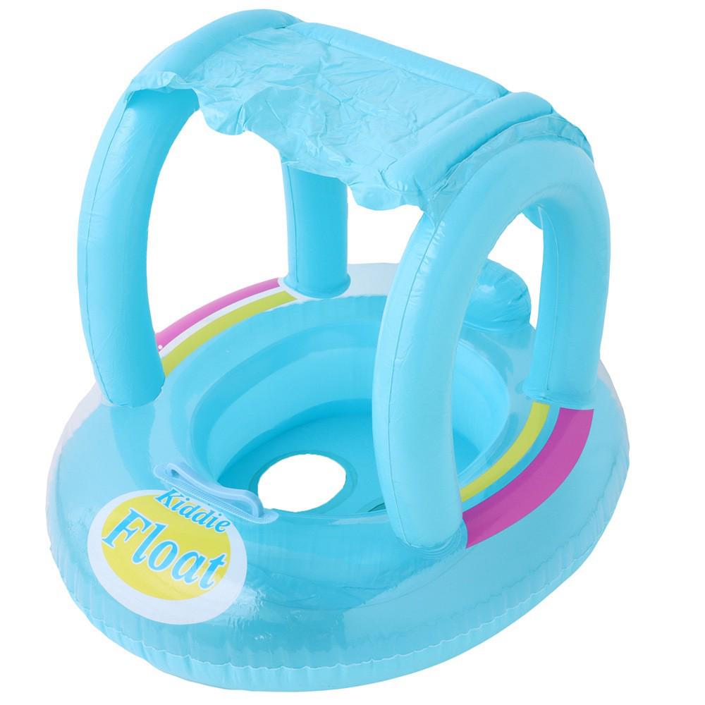 Xiao Lv Inflatable Baby Swim Ring with Removable Sunshade Canopy