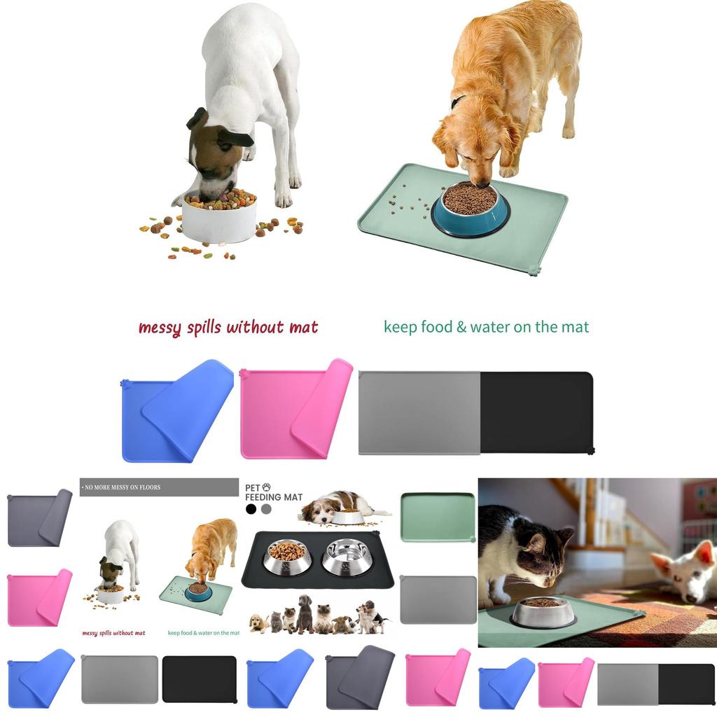 48*30*2cm Silicone Pet Mat Anti-spill Dog And Cat Feeding Mat