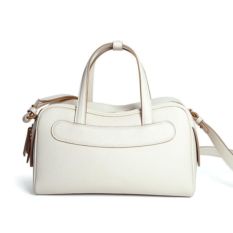 

Leather handbag women s large-capacity commuter bag casual portable messenger bag new fashion soft leather tote bag 28*12*17.5cm білий