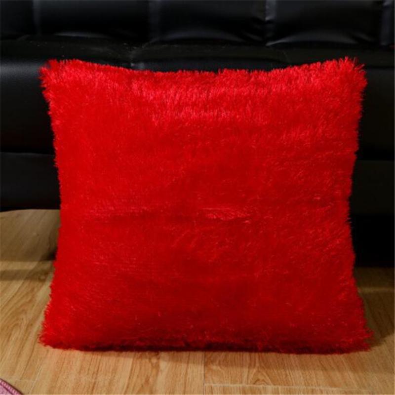Cushion Cover Plush Velvet Fur Fluffy Sofa Soft Cushion Cover Throw Pillow Case Nordic Home Decoration Pillow Cover 40*40cm