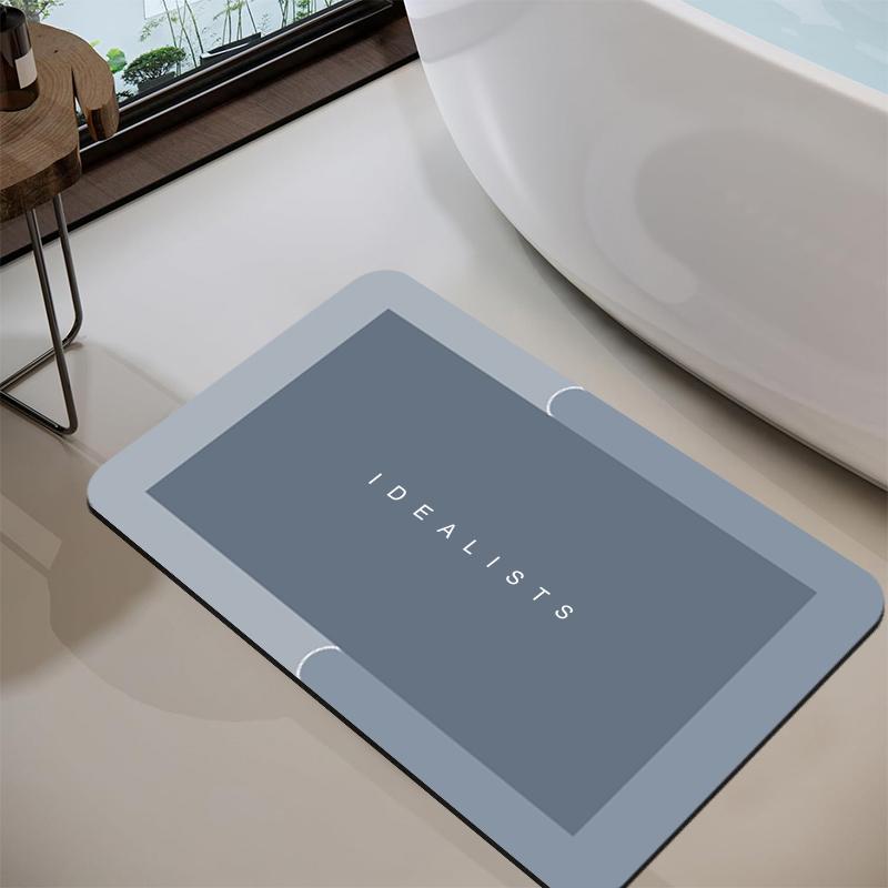 Kiselgur Badrumsmatta Superabsorberande Halkfri Snabbtorkande Mjuk Golvmatta för Badrum Dusch Tvättrum Sovrum Kök Husbil