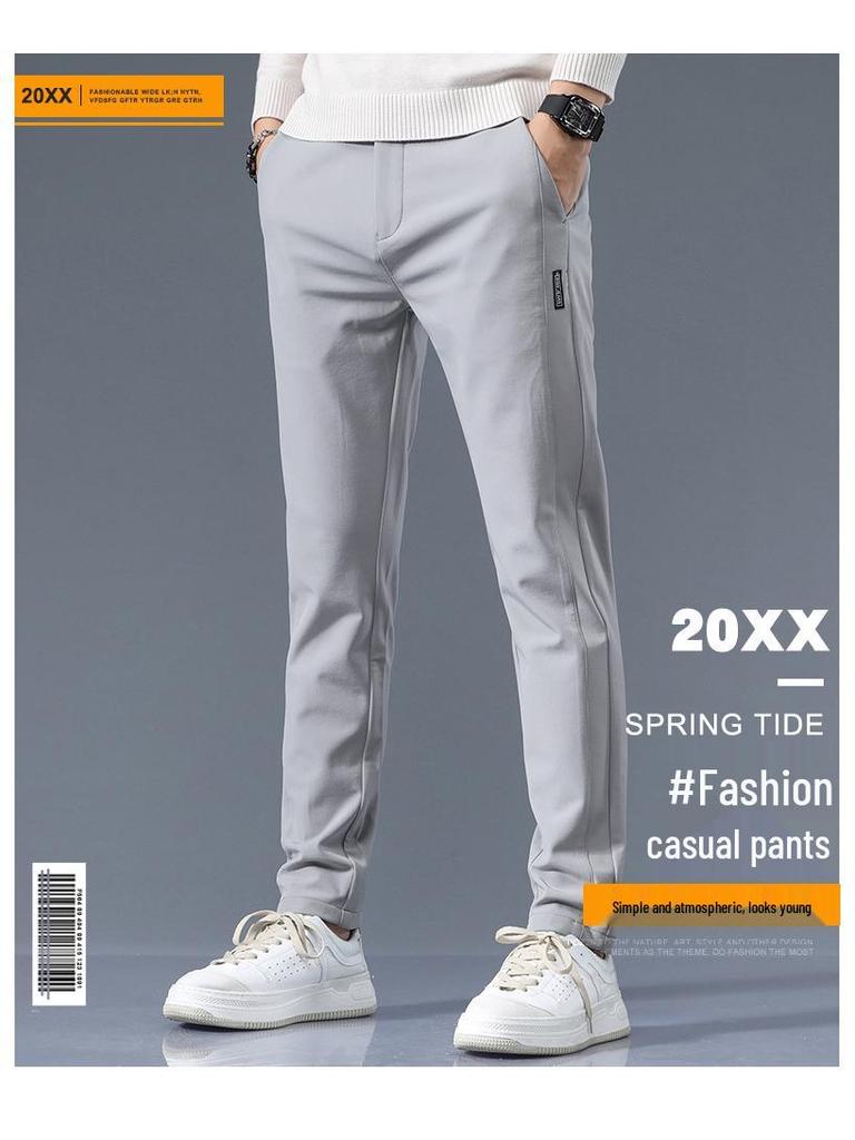 Herren Slim Fit Straight Leg Freizeithose – Elastisch, Glatt, Vielseitig für Herbst und Winter