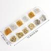 1 Box Metal Chain Nail Art Charms Multi-Shape Golden Silvery Rose Gold Black Nails Chain Diy Nail Supplies Manicure Accessories