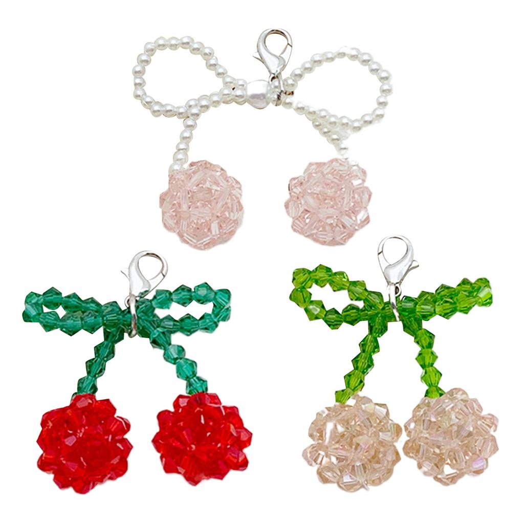 2 STK Stilvoller Kirschschuh-Anhänger Kirsch-Anhänger Herz Taschenanhänger Moderner Taschenanhänger Elegante Kirsch-Schlüsselanhänger für Schuh