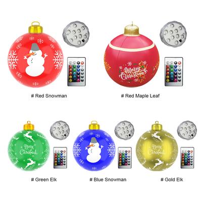 60cm Christmas Giant Inflatable Bauble Waterproof Inflatable Decorative Balls Multifunctional Outdoor Holiday Garden Yard Decor