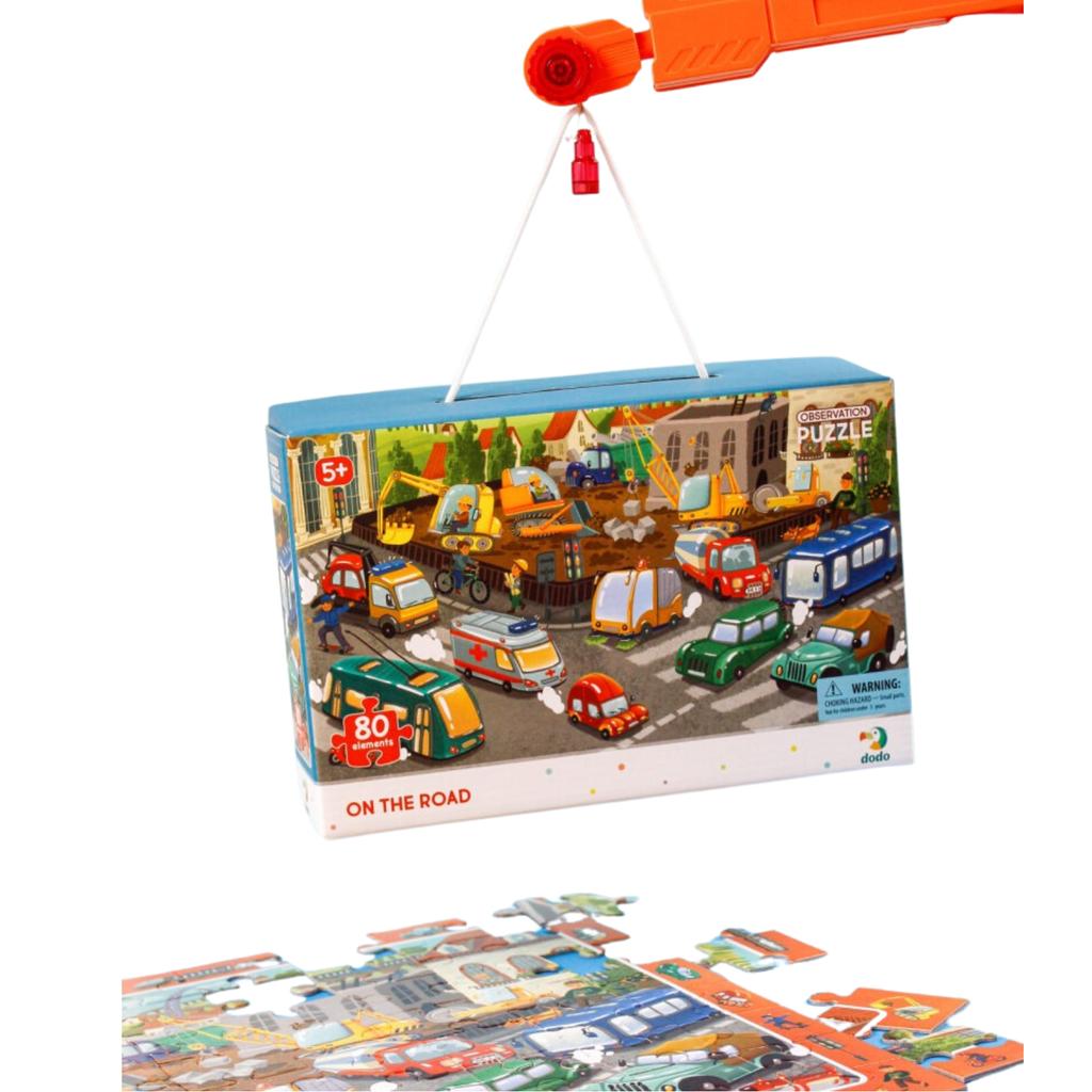 Puzzle Obserwacyjne "Na Drodze" 80 Elementów Układanka Środki Transportu 300370