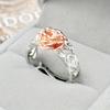 1pc Fashion Flower Ring Vintage Two-tone Engagement Ring