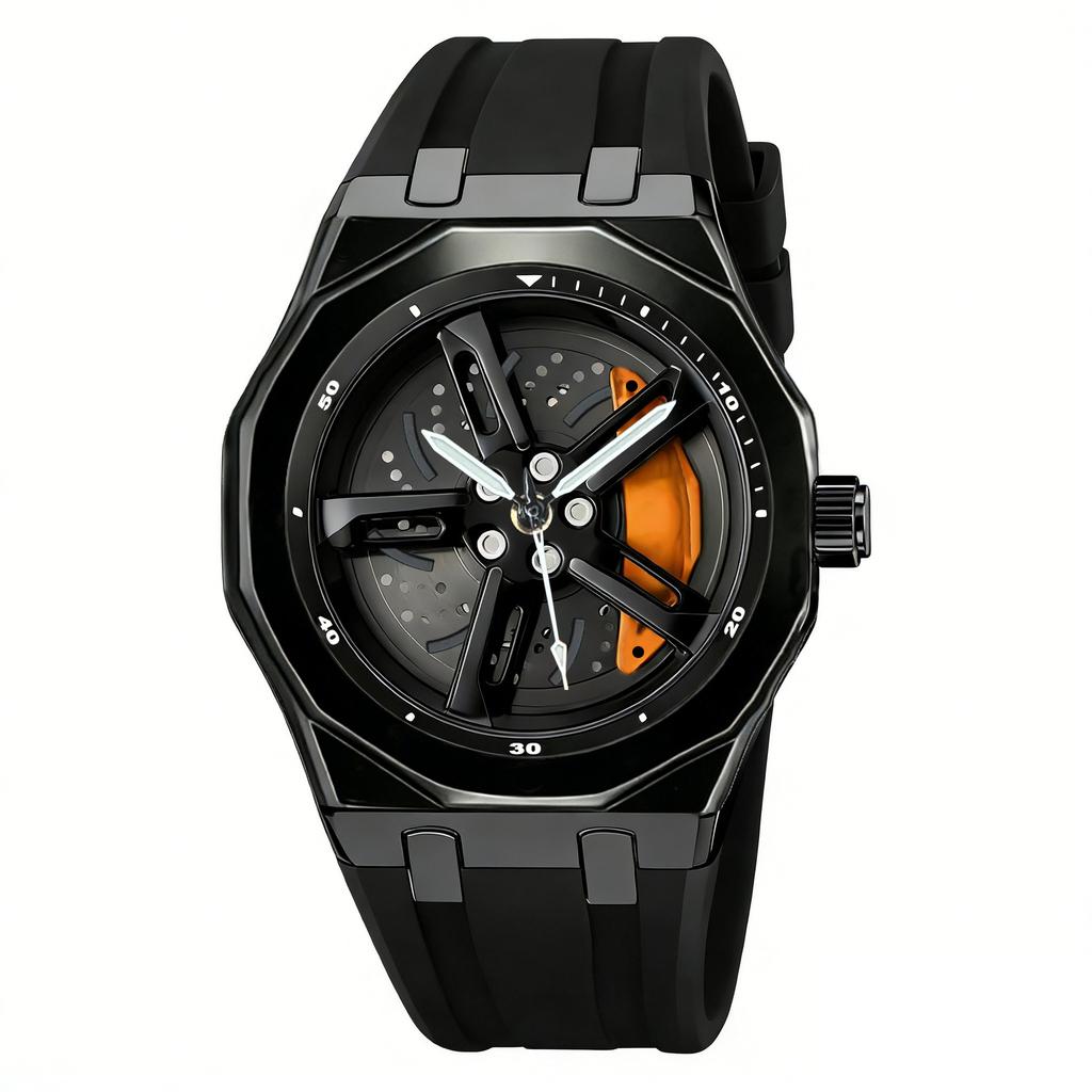 Watch wheel hub turns quartz watch trendy fashion waterproof men's watch can be
