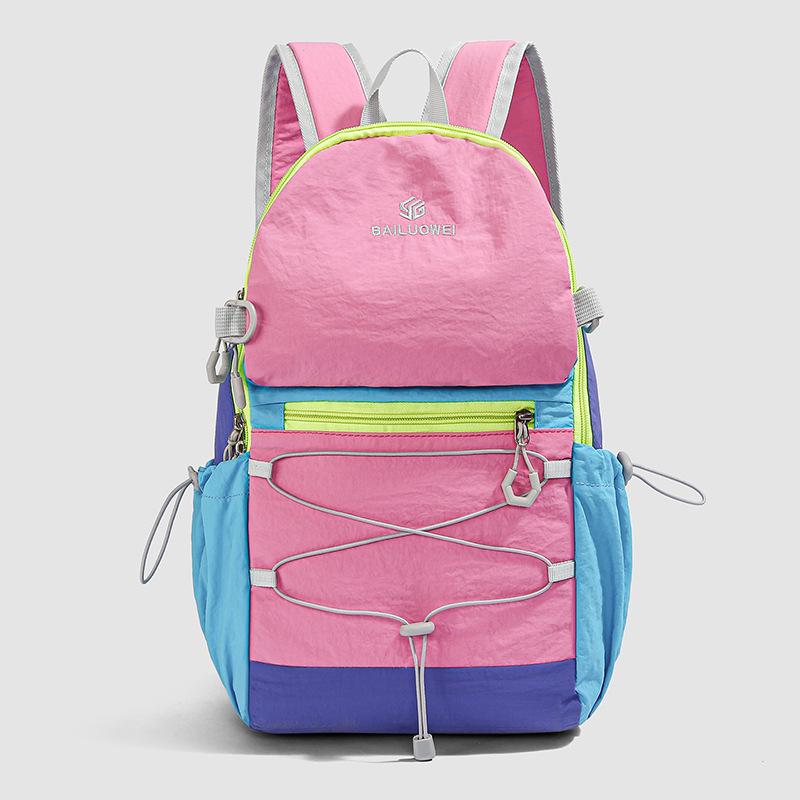 Schoolbag Contrast Color New Casual Light Riding Backpack Sports Hiking Outdoor Children's Travel Backpack