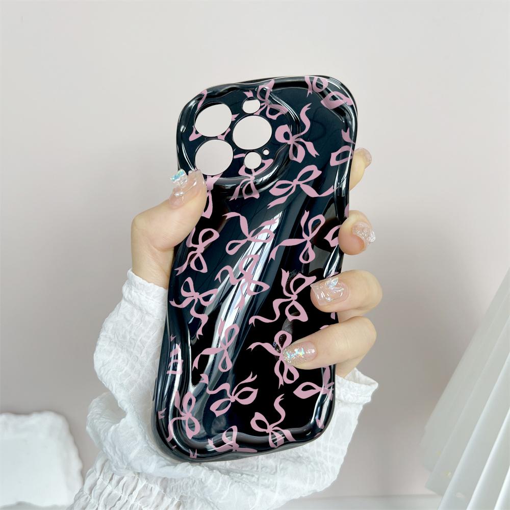 Model de desene animate Carcasă cu textura cremă Marginea ondulată Husă din silicon moale Husă pentru telefon pentru iPhone Samsung Huawei Honor Xiaomi Redmi Infinix Tecno