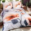 Bedding set 220x200 COTTON SATIN digital print flowers powder pink