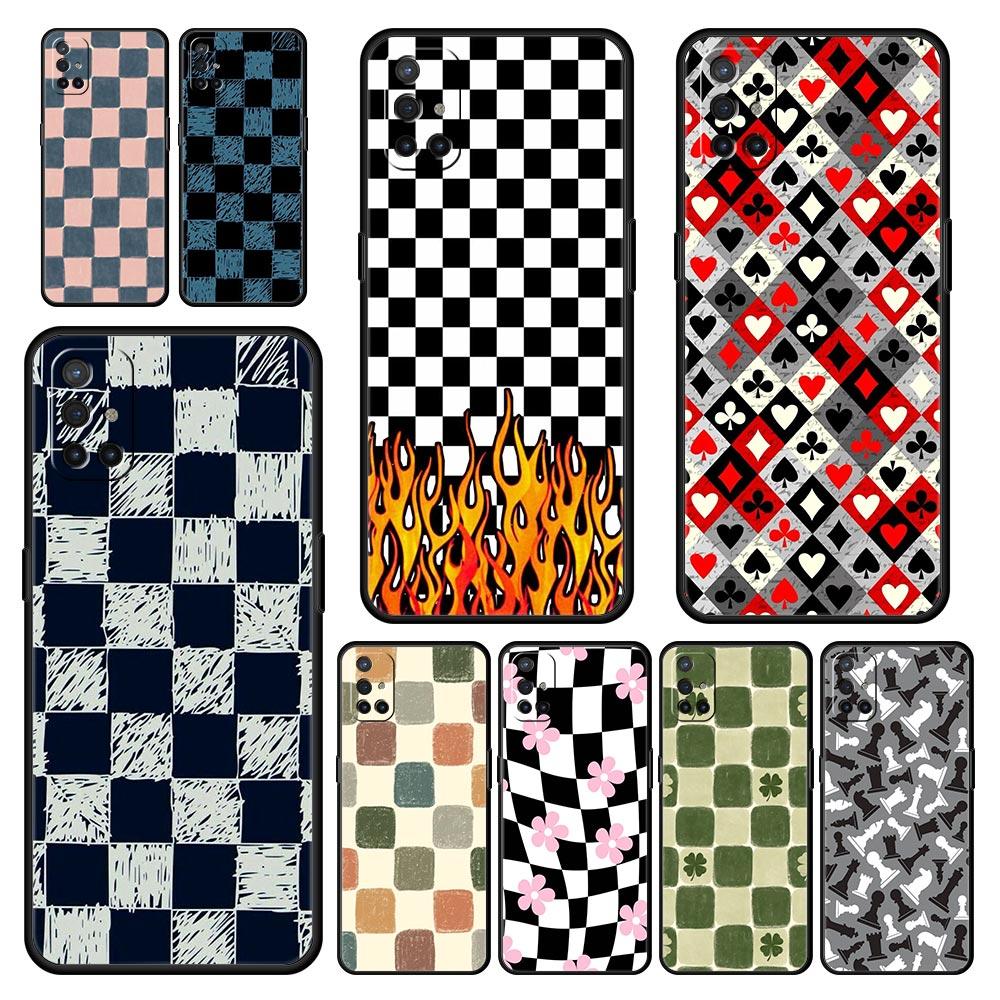 Schachbrett-Schachbrett Handyhülle Für OnePlus 13 12 11 10 9 8 7T Pro 13R 12R 10R 9RT 8T Nord N200 N30 2T CE 2 3 5G Lite Hülle