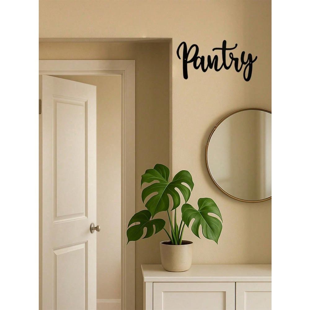 Wrought Iron Pantry Sign, Metal Wall Art for Home Kitchen Restaurant Coffee Shop, Modern Farmhouse Wall Decor, Housewarming Gift