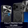 For iPhone 17 Pro Case TPU + PC Phone Cover with Kickstand , Slide Lens Window