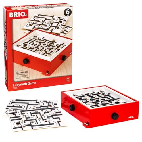 BRIO Labyrinth Game (Color) 34020, Ages 6+ [Toy, Wooden Toy, Game, Gift (Birthday/Christmas)]