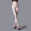 Women's Cartoon Print High Waist Slim Leggings – Plus Size, Trendy, Elastic, Perfect for Spring & Autumn.