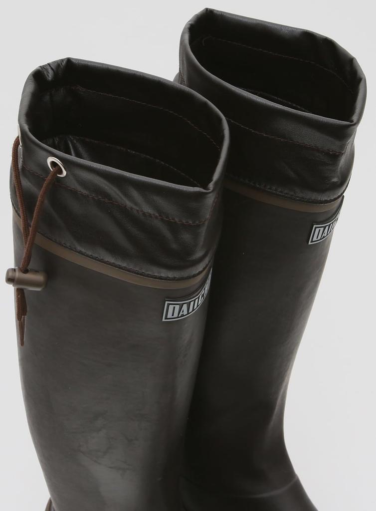 Daiichi Rubber #96 Packable Rain Boots Made in Japan, Foldable Compact Waterproof Boots with Storage Bag for Camping and Festivals, Brown, XL(28.0 cm)