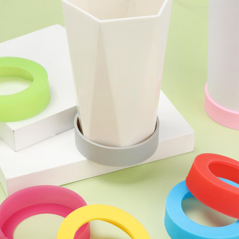 Durable Non-Slip Silicone Cup Sleeve Insulation Cup Mat Water Cup Coasters Water Drink Bottle Pad