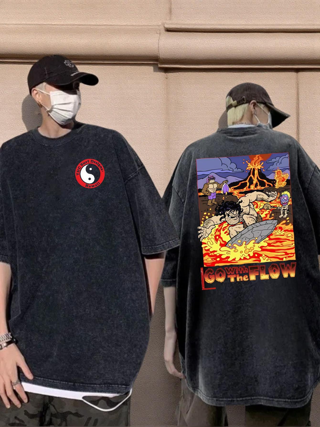 

LIMITED TC Retro Town and Countryside Surfing Design T-shirt 5XL різнокольоровий