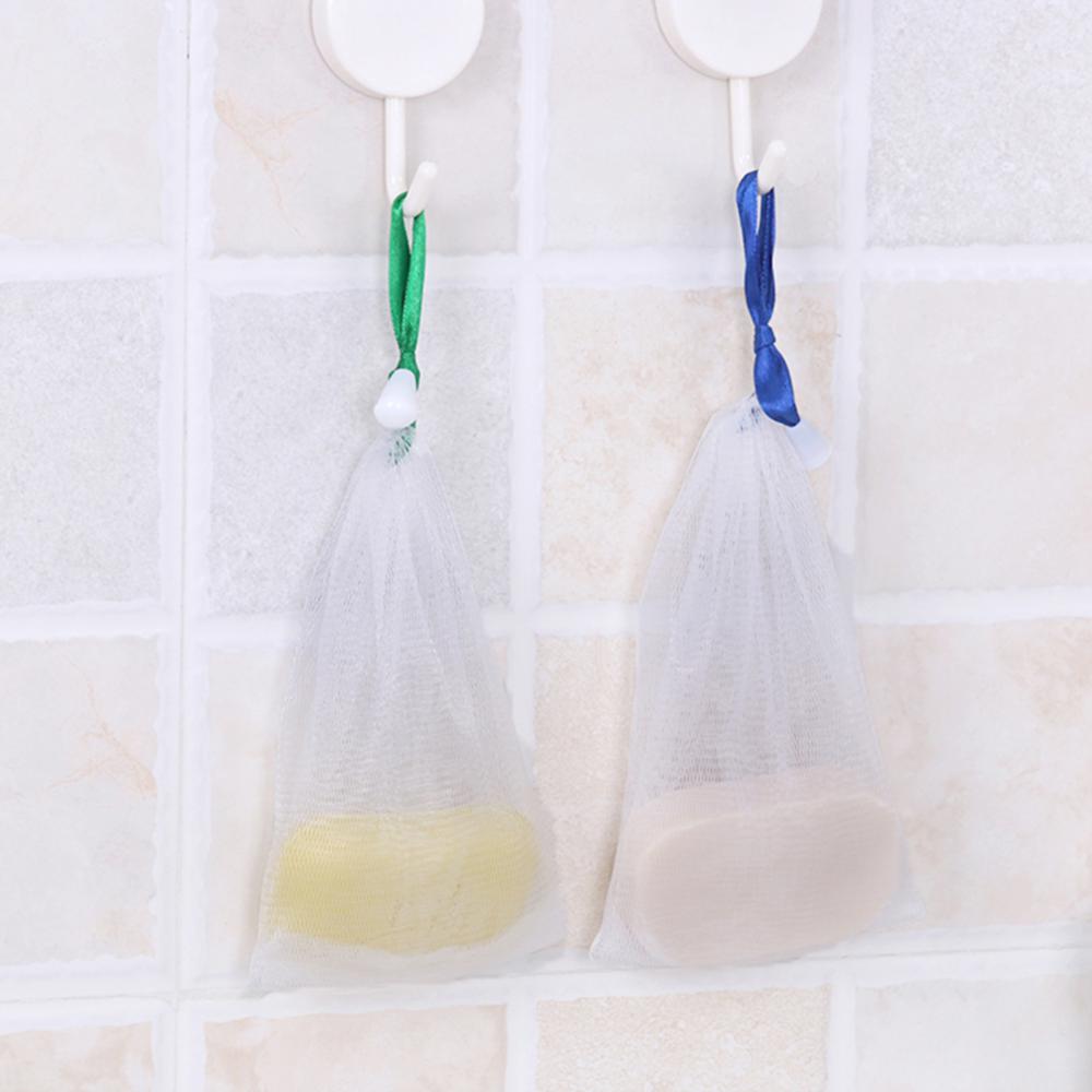 1-10Pcs Clean Foaming Mesh Bag Portable Hangable Nylon Nylon Soap Mesh Bag Mesh Net Bag For Cleansing Face Bathroom Products
