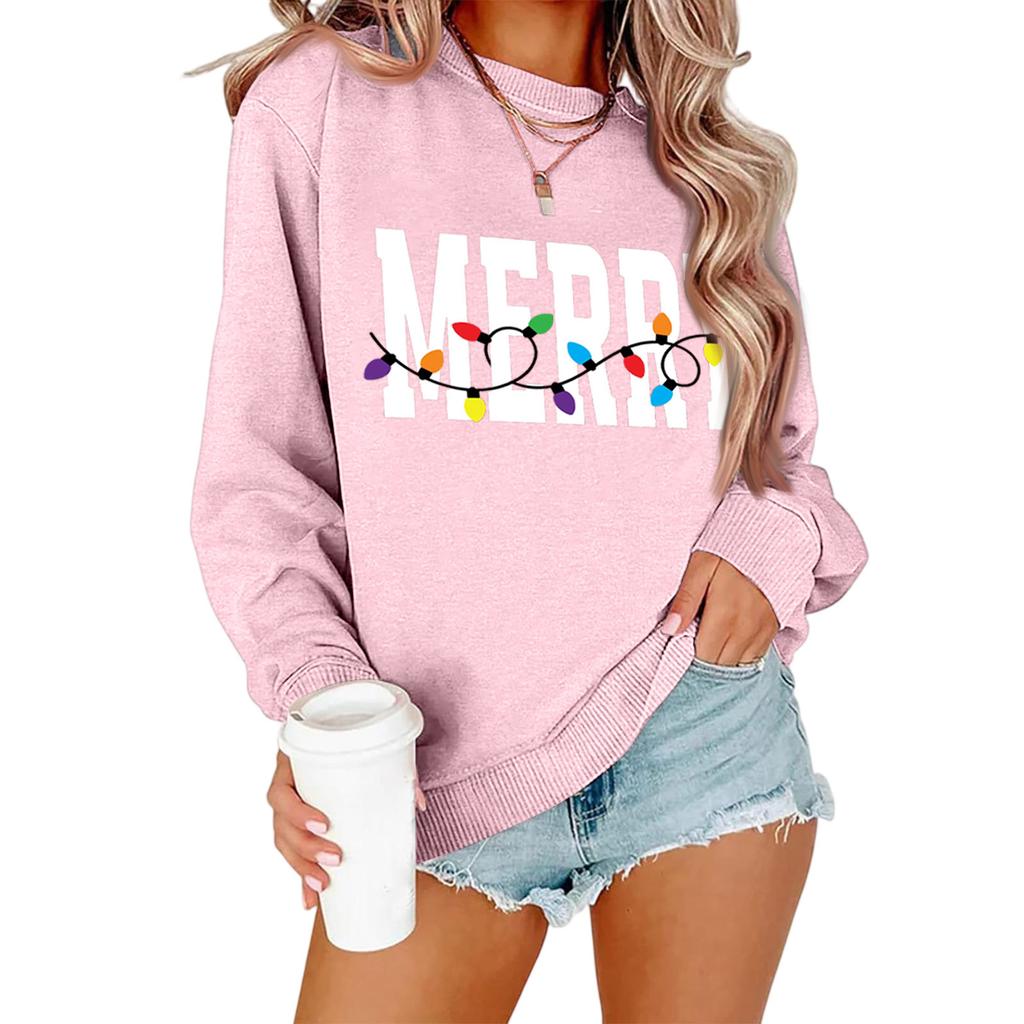 Women's Loose Comfortable Casual Fashionable Character Printing Round Neck Long Sleeved Sweatshirt