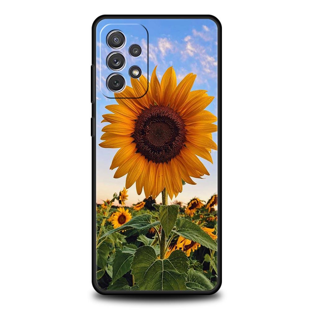 Beautiful Yellow Sunflower Case for Samsung A51 A71 A21S A11 A15 A25 A31 A41 A23 A33 A53 A73 A03S A05S A13 5G A35 A55 Cover