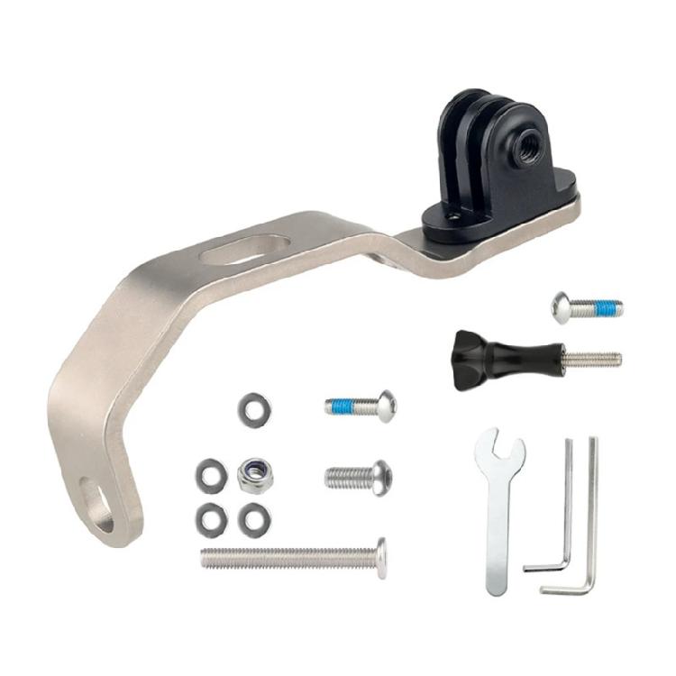 No-Drilling Bicycles Fork Camera and Light Mount Brackets with Stainless Steel Brackets and Aluminum Connecting Part