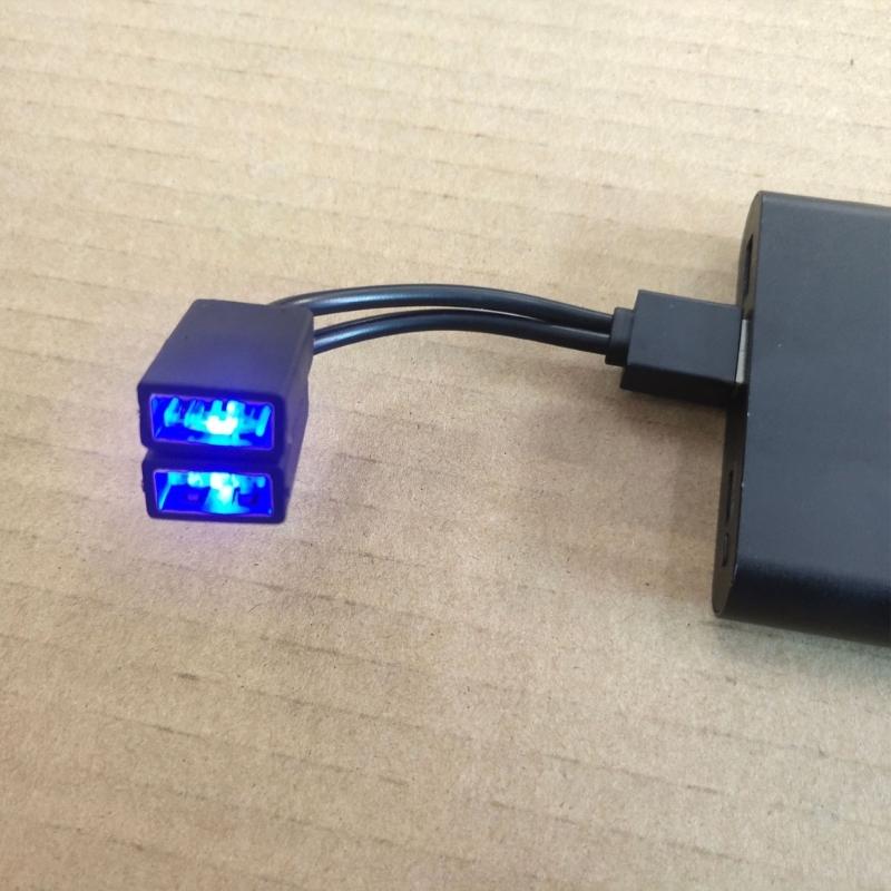 USB Splitter Cable 1 Male Plug To 2 Female Socket USB Extension Line Charging Cord Power Adapter Converter Splitter